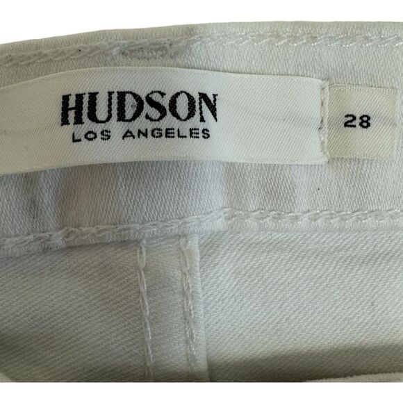Hudson Jeans Nico Mid Rise Super Skinny Distressed Ankle Denim - Picture 4 of 8